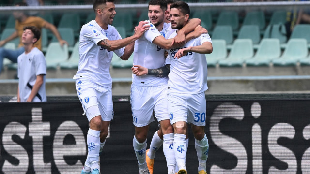 Cm Verona 28/05/2023 - campionato di calcio serie A / Hellas Verona-Empoli / foto Cristiano Mazzi/Image Sport
nella foto: esultanza Empoli